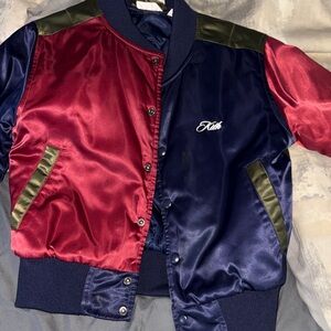 Kith Kids Satin Jacket - Red, Blue, and Green